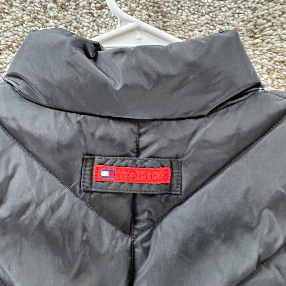 Vintage Tommy Hilfiger Down‎ Puffer Vest Mens Medium Black Full Zip 2000 Y2K VTG - Picture 11 of 15